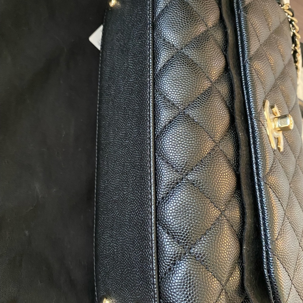Sold out ✖️✖️Chanel small coco handle bag in champagne gold with caviar leather - Picture 5 of 9